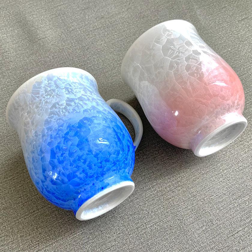 【マグカップ2点セット】花結晶 (白地青赤) | 京焼-清水焼 | 陶葊 - Image 20