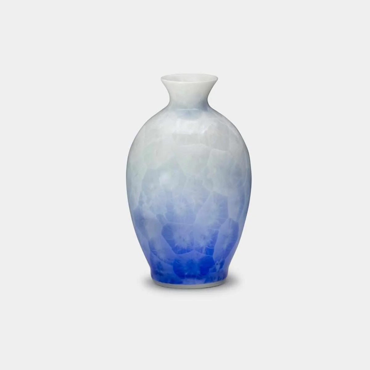 【とっくり】花結晶 (白地青) | 京焼-清水焼 | 陶葊