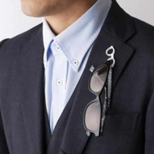 【ピンバッチ】ラペルピン・メガネホルダーになるピンバッチ megane pin (レッド) | 鯖江の眼鏡 | 匠市 - Image 5