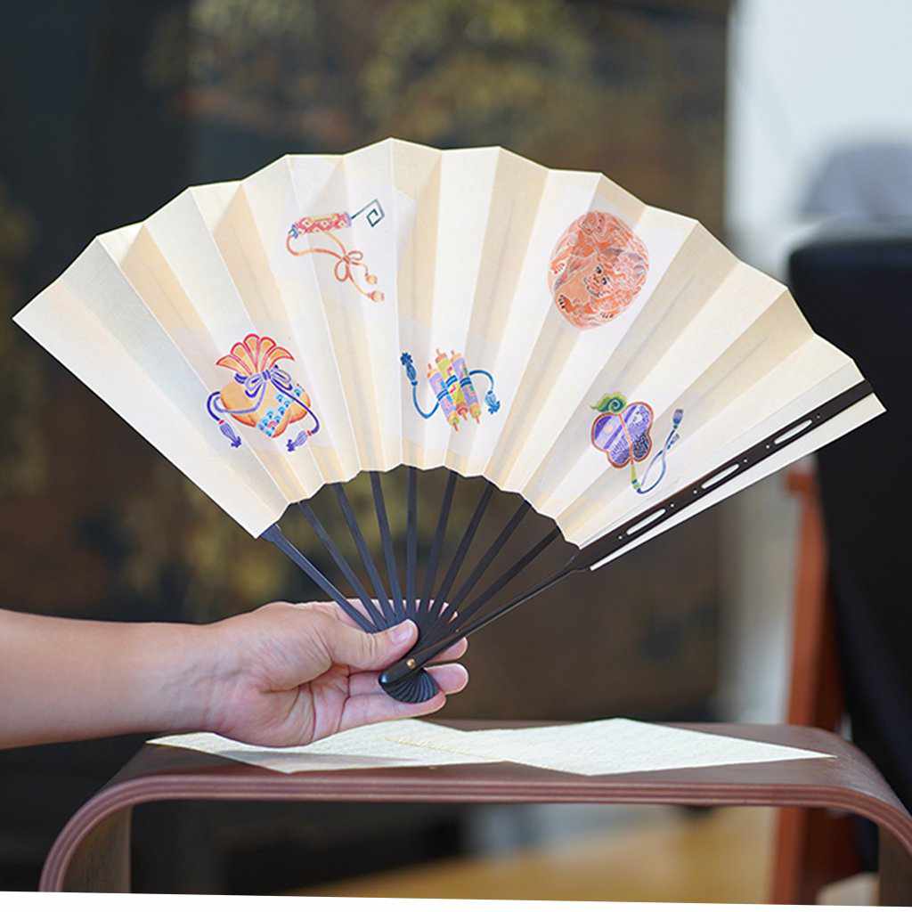 【扇子】飾扇 糸目友禅セット 角 | 江戸扇子|雲錦堂 深津扇子店 - Image 6