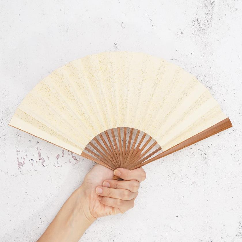【扇子】女持 箔 橙 本煤竹 | 江戸扇子|雲錦堂 深津扇子店 - Image 4