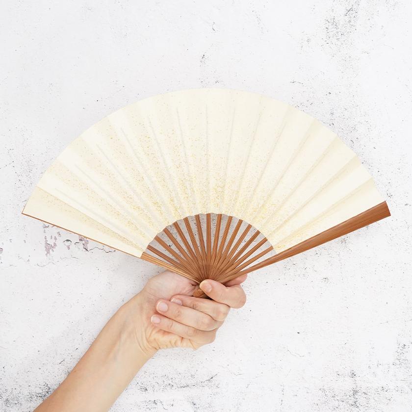 【扇子】女持 箔 緑 本煤竹 | 江戸扇子|雲錦堂 深津扇子店 - Image 4