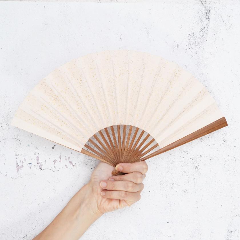 【扇子】女持 箔 金桃 本煤竹 | 江戸扇子|雲錦堂 深津扇子店 - Image 4