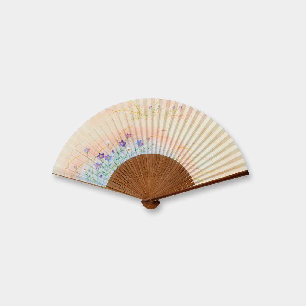 【扇子】女物 紙扇 桔梗の野辺 | 京扇子 | 大西常商店