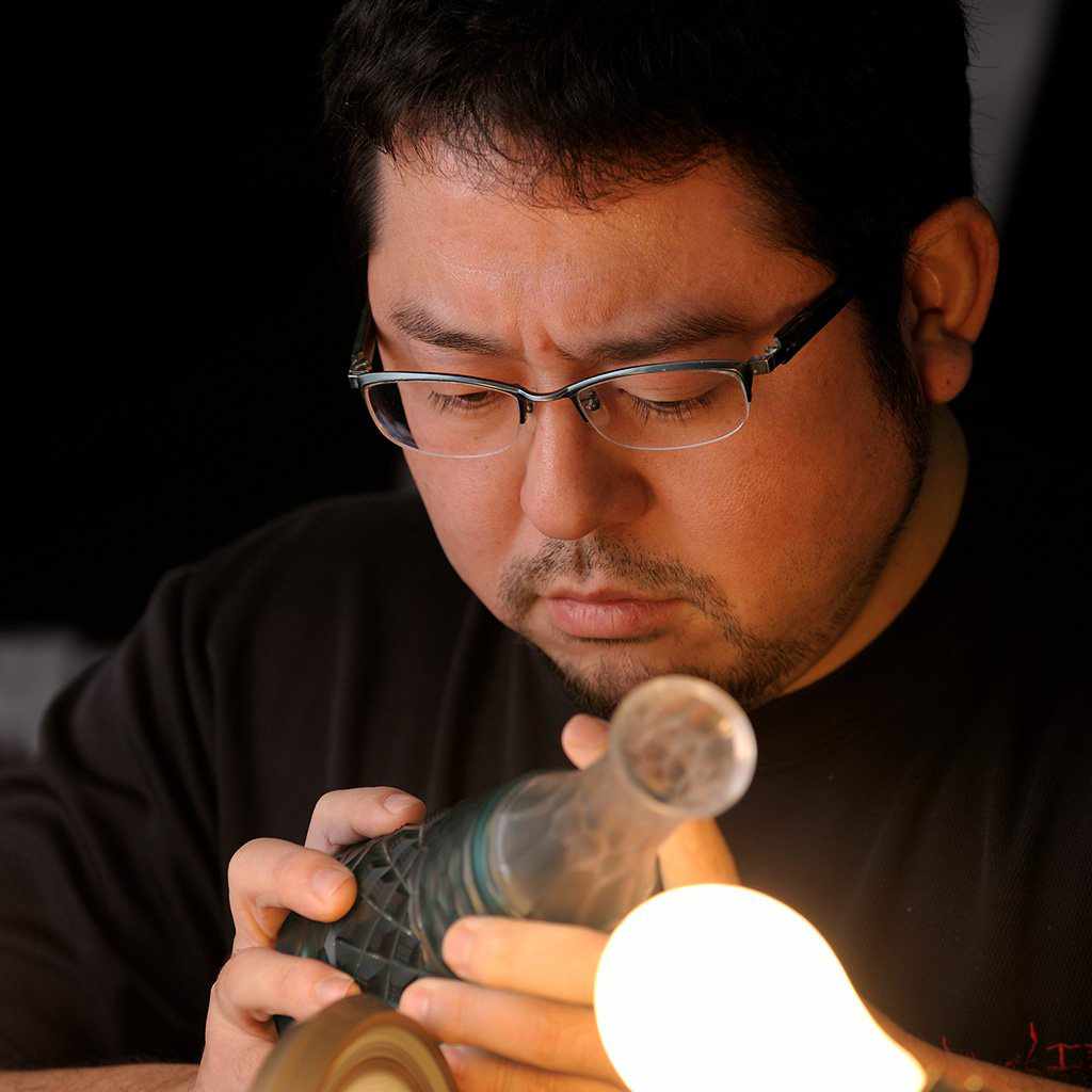 【グラス】二重被せ 格子オールドグラス (金赤-瑠璃) | 薩摩切子 | satuma - Image 17