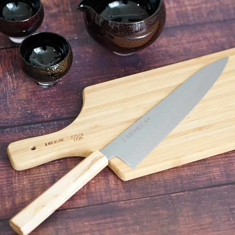 【牛刀】INOX スウェーデン鋼 (両刃) オリーブウッド八角柄 240mm|BECOSオリジナル | 堺打刃物|一刀斎虎徹 - Image 5