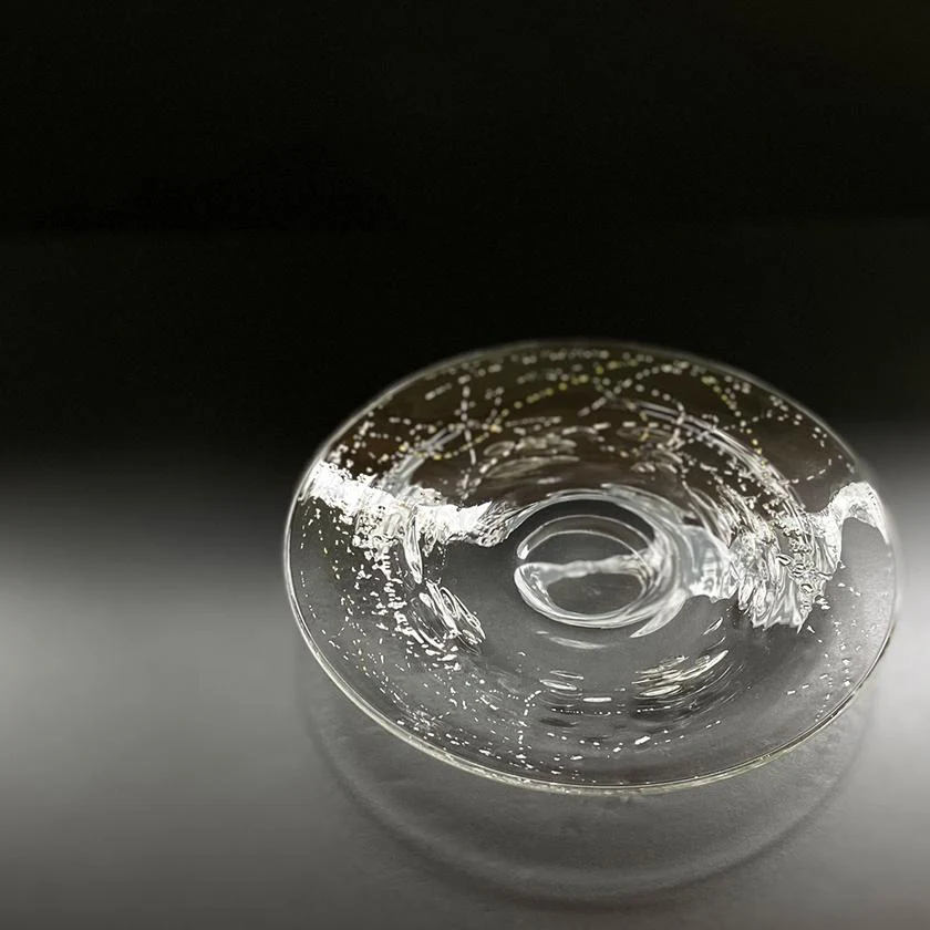 【吹きガラス】SUN GLASS STUDIO KYOTO 金銀舞 皿 2個セット
